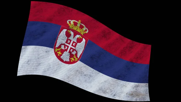 Serbia Wavy Flaga Tkaniny Ilustracja — Zdjęcie stockowe