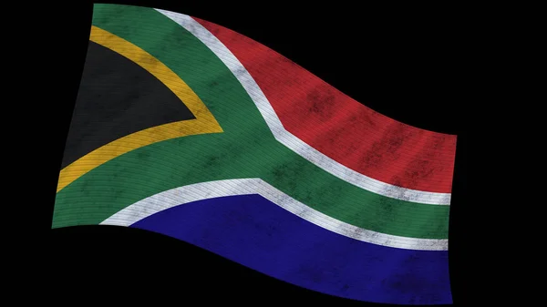 Νότια Αφρική Κυματιστό Ύφασμα Σημαία Εικονογράφηση — Φωτογραφία Αρχείου