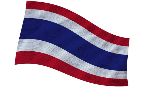 Thailand Wavy Fabric Flag Illustration — 스톡 사진