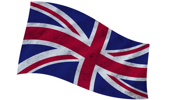 United Kingdom Wavy Fabric Flag Illustration — 图库照片