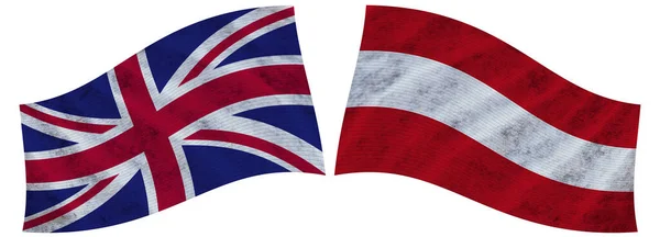 Rakousko Velká Británie Britská Vlnitá Tkanina Ilustrace — Stock fotografie