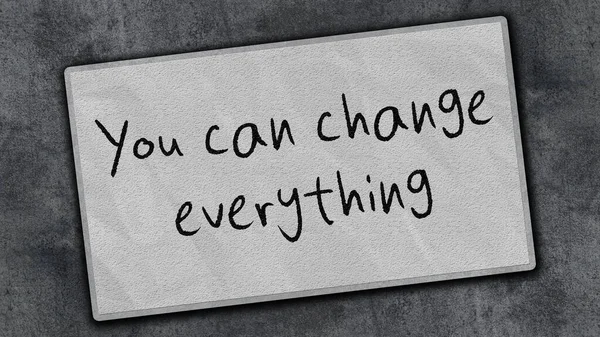 You Can Change Everything Message Illustration — стоковое фото