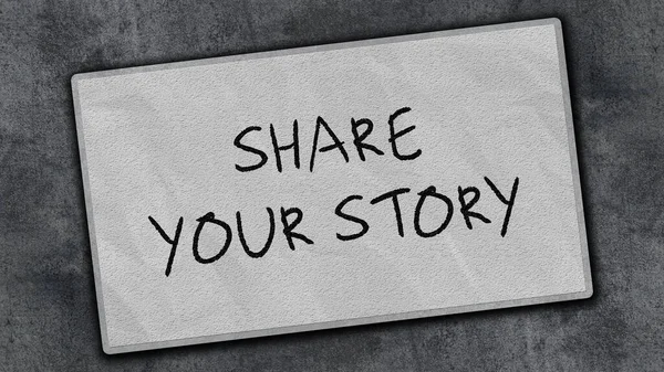 Share Your Story Message Illustration — Stock Photo, Image