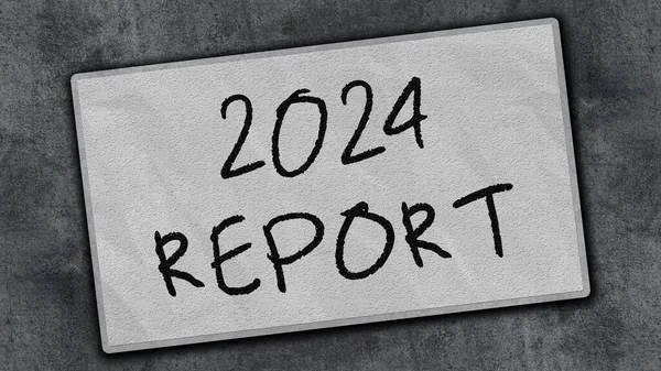 2024 Relatório Título Mensagem Ilustração — Fotografia de Stock