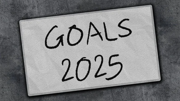 Hedefler 2025 Başlık Mesajı 3d İllüstrasyon