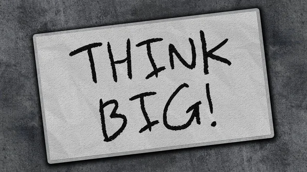 Think Big Title Message Illustration — Stock Photo, Image