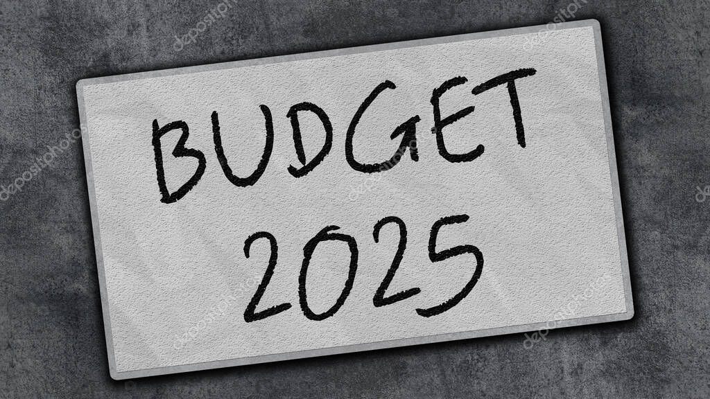 Presupuesto 2025 Título mensaje 3d Ilustración 2025