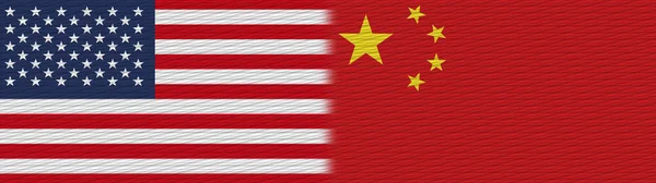 China United States America Fabric Texture Flag Illustration — Stock Photo, Image