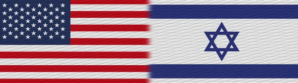 Israel Und Vereinigte Staaten Von Amerika Textur Flagge Illustration — Stockfoto