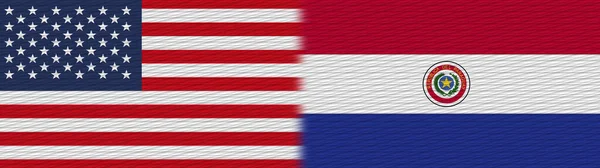 파라과이와 Fabric Texture Flag Illustration — 스톡 사진