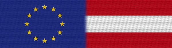 오스트리아와 Fabric Texture Flag Illustration — 스톡 사진