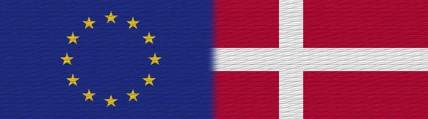 Danimarka Avrupa Birliği Kumaş Dokusu Görüntü — Stok fotoğraf