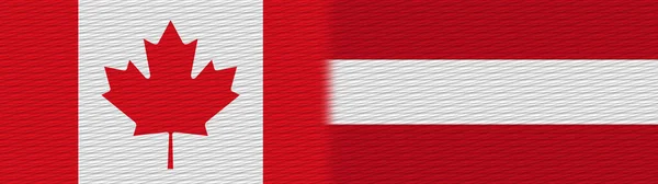 Áustria Canadá Canadian Fabric Texture Flag Illustration — Fotografia de Stock