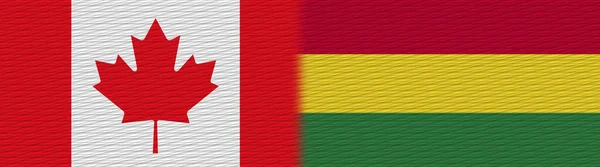 Bolivia Canadá Bandera Textura Tela Canadiense Ilustración —  Fotos de Stock