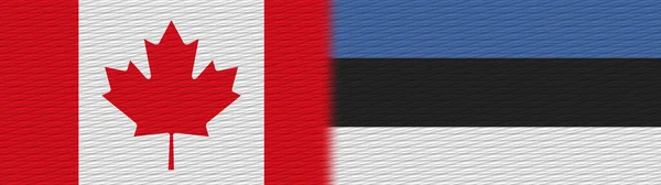 Estonia Canadá Bandera Textura Tela Canadiense Ilustración —  Fotos de Stock