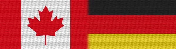 Duitsland Canada Canadese Stof Textuur Vlag Illustratie — Stockfoto