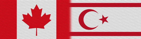 Noord Cyprus Canada Canadese Textiel Vlag Illustratie — Stockfoto