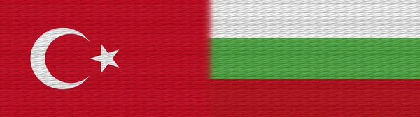 Bulgaria Turquía Bandera Textura Tela Turca Ilustración —  Fotos de Stock