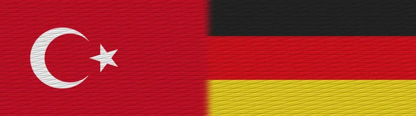 Bandera Textura Tela Turca Alemania Turquía Ilustración — Foto de Stock