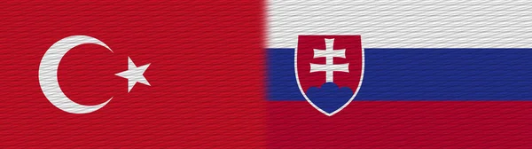 Szlovákia Törökország Török Szövet Textúra Zászló Illusztráció — Stock Fotó
