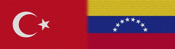 Venezuela Törökország Török Szövet Textúra Zászló Illusztráció — Stock Fotó