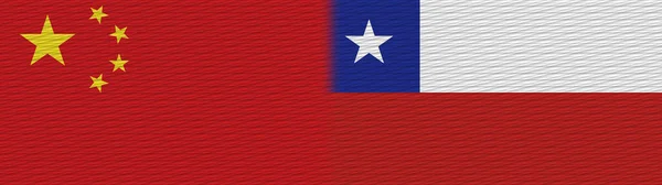 칠레와 Fabric Texture Flag Illustration — 스톡 사진