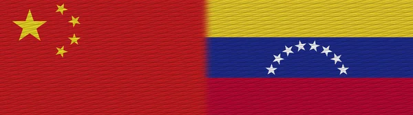 Венесуела Китай Frric Texture Flag Illustration — стокове фото