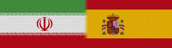 Spanyolország Irán Textúra Zászló Illusztráció — Stock Fotó