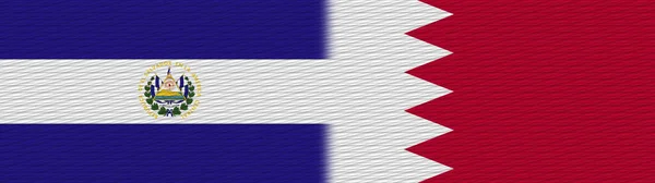Bahrein Salvador Szövet Textúra Zászló Illusztráció — Stock Fotó