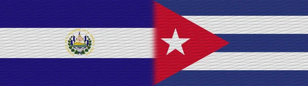 Куба Сальвадор Текстура Ткани Флаг Иллюстрация — стоковое фото
