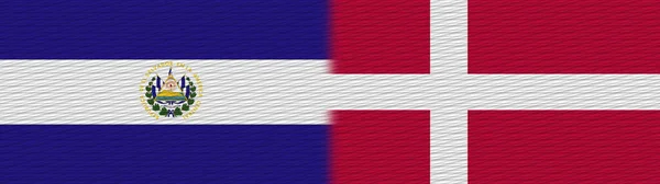 Дания Сальвадор Текстура Ткани Флаг Иллюстрация — стоковое фото