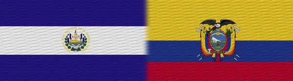 Ecuador Salvador Fabric Texture Flag Illustration — стокове фото