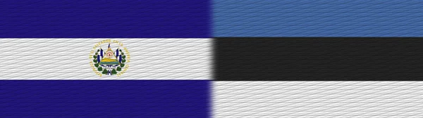 Estonia Salvador Tessuto Texture Flag Illustrazione — Foto Stock