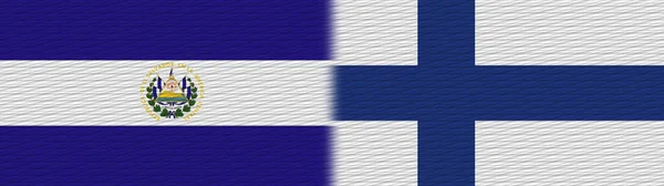 Finlandiya Salvador Kumaş Dokusu Bayrak Görüntü — Stok fotoğraf