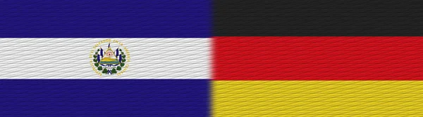 Alemania Salvador Textura Tela Bandera Ilustración — Foto de Stock