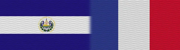 France Salvador Fabric Texture Flag Illustration — Stock Photo, Image