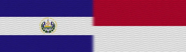 Indonésia Salvador Tecido Textura Bandeira Ilustração — Fotografia de Stock