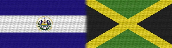 Jamaica Salvador Fabric Texture Flag Illustration — Stock Photo, Image