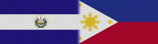 Philippines Salvador Fabric Texture Flag Illustration — Stock Photo, Image