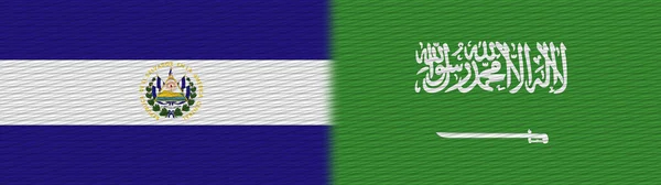 Szaúd Arábia Salvador Szövet Textúra Zászló Illusztráció — Stock Fotó