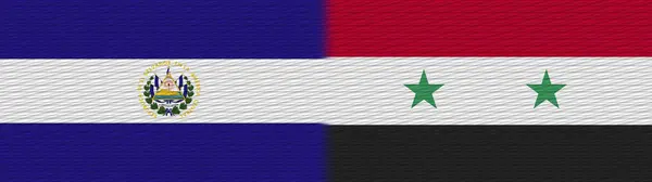 Syrien Und Salvador Textur Flagge Illustration — Stockfoto