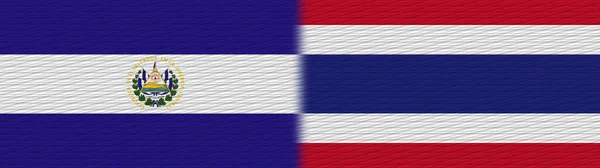 Tailandia Salvador Textura Tela Bandera Ilustración — Foto de Stock