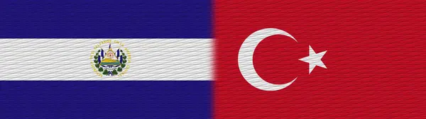 Turquía Salvador Textura Tela Bandera Ilustración —  Fotos de Stock