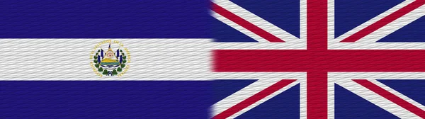 Regno Unito Salvador Tessuto Texture Flag Illustrazione — Foto Stock