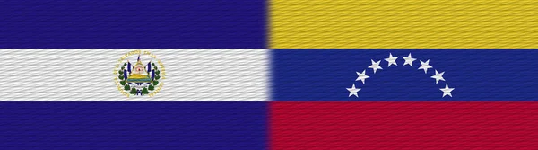 Venezuela Salvador Tessuto Texture Flag Illustrazione — Foto Stock