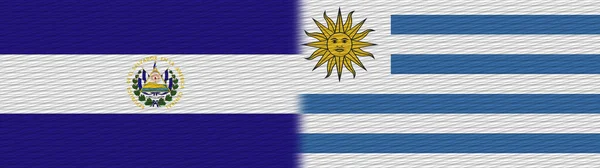 Uruguay Salvador Fabric Texture Flag Illustration — стокове фото