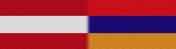 Armenia Austria Fabric Texture Flag Illustration — стокове фото