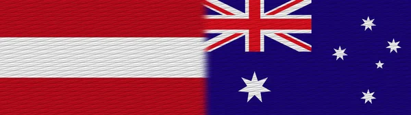 Australia Austria Fabric Texture Flag Illustration — 스톡 사진