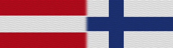 Finlandia Austria Tessuto Texture Flag Illustrazione — Foto Stock