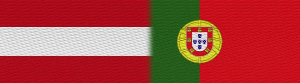 Португалия Австрия Текстура Текстур Флаг Иллюстрация — стоковое фото